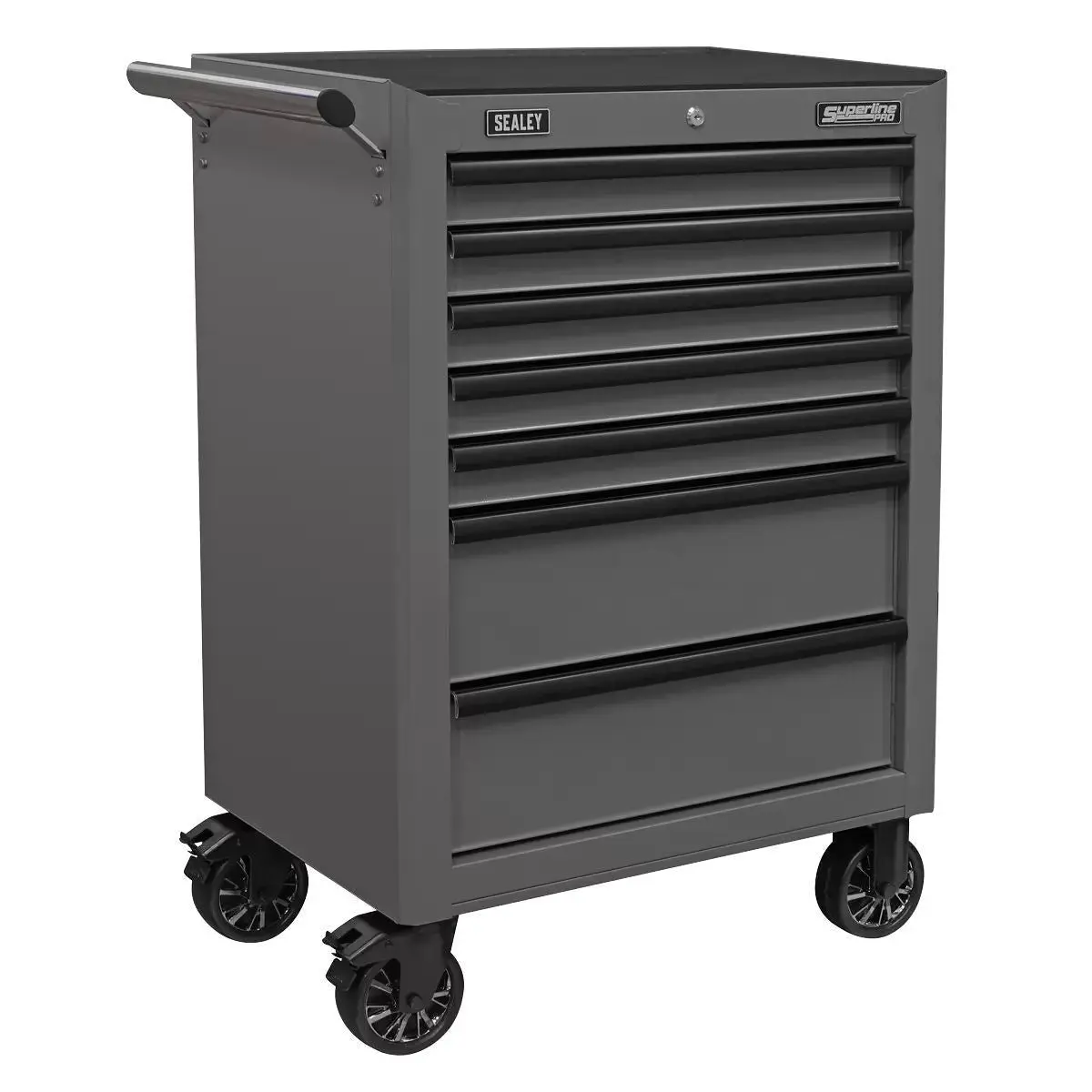 Sealey Ap26479tg Rollcab 7 Drawer With Ball-Bearing Slides Grey/Black 1