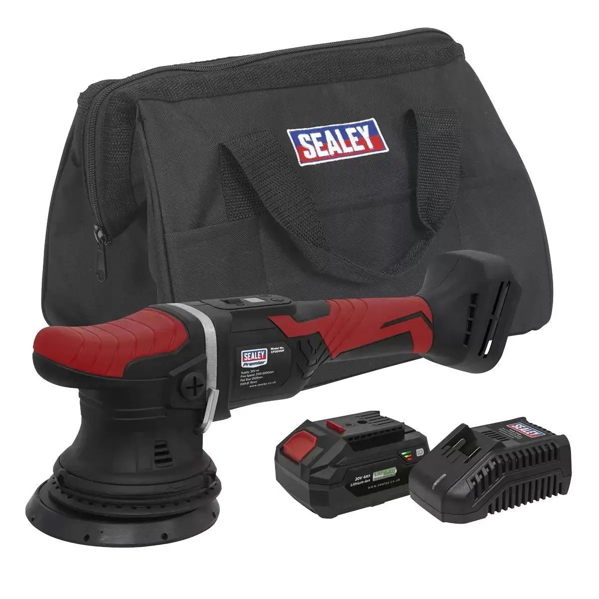 Sealey Cp20vopkit 20V Orbital Polisher 125Mm Kit With Battery & Charger 1