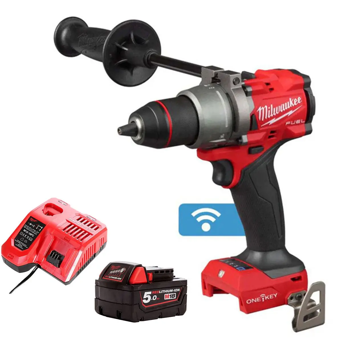 Milwaukee M18onepd3-0 18V Fuel One-Key Brushless Combi Drill With 1 X 5.0Ah Battery & Charger 1