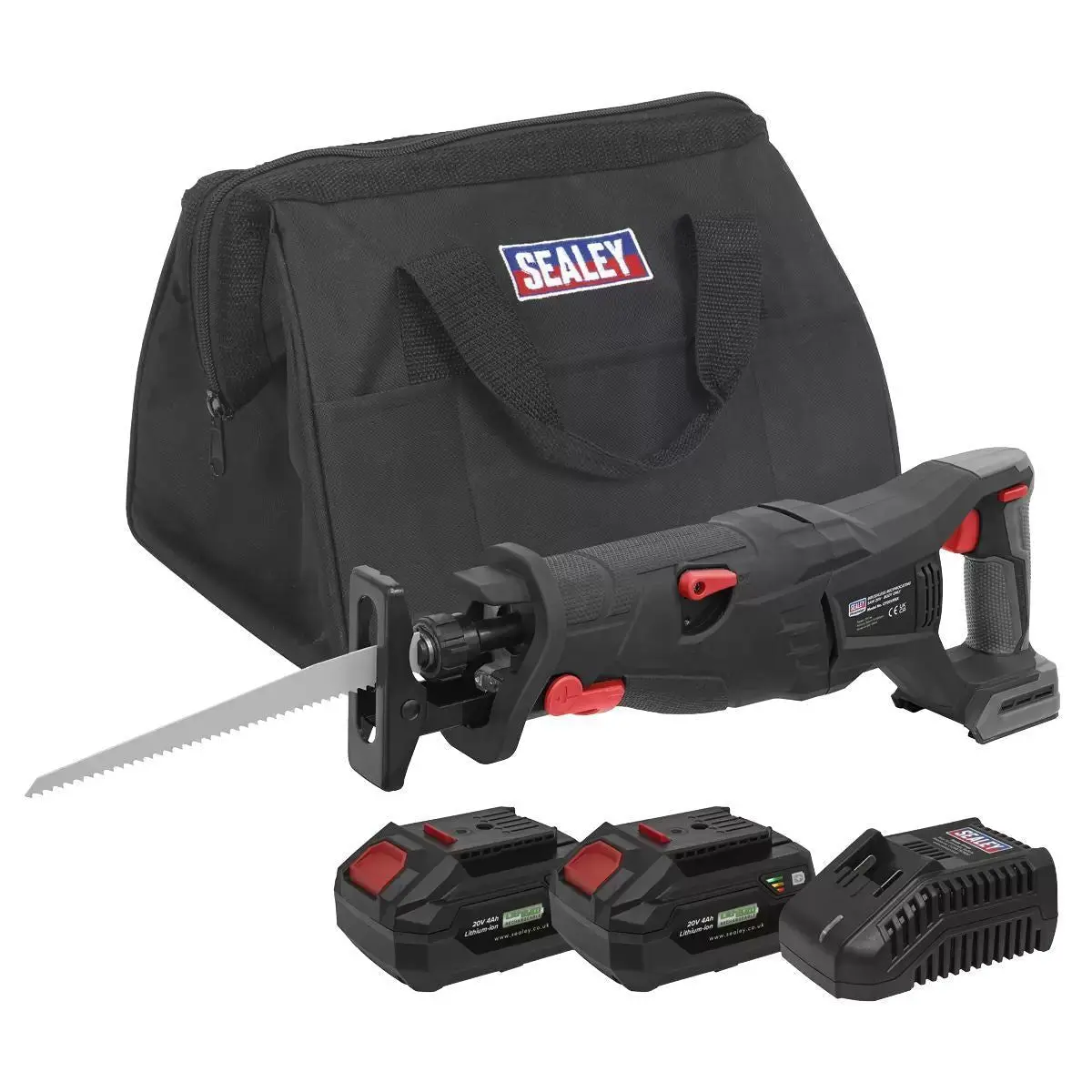 Sealey Cp20vrsxkit 20V Brushless Reciprocating Saw Kit With 2 Batteries & Charger 1