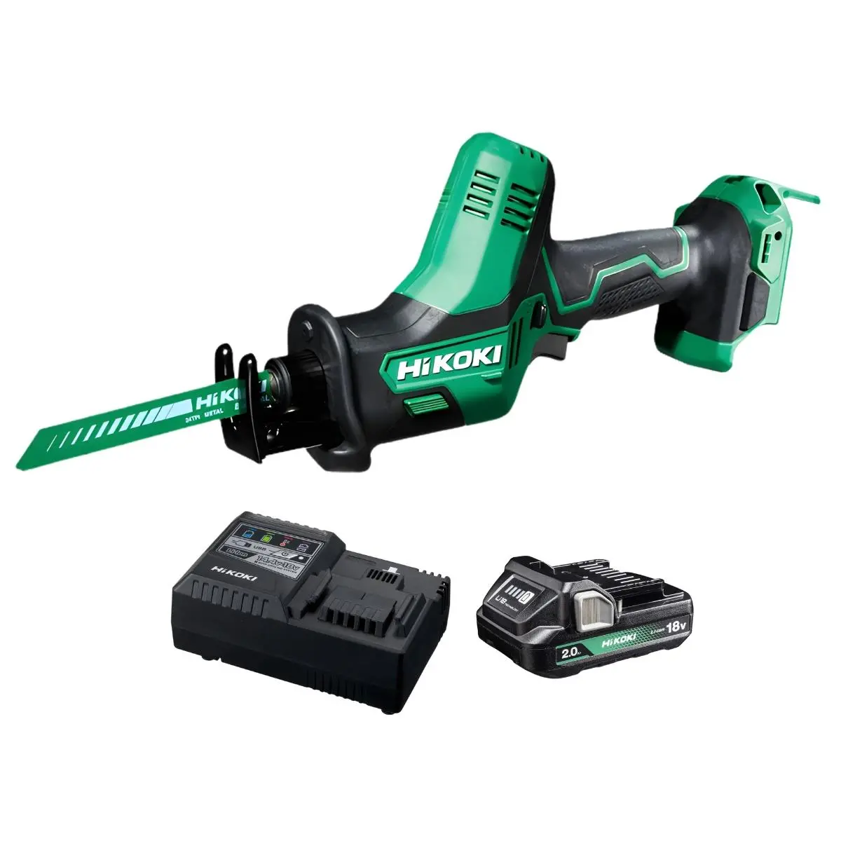 Hikoki Cr18daj4z 18V Compact Reciprocating Saw With 1 X 2.0Ah Battery & Charger 1