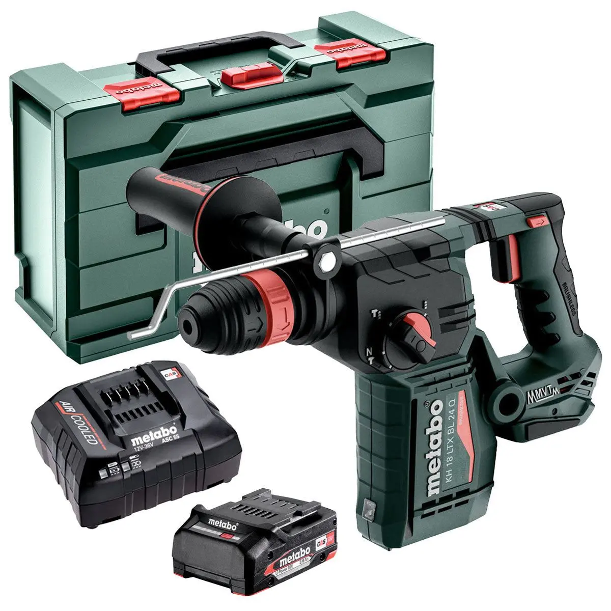 Metabo Kh 18 Ltx Bl 24 18V Brushless Sds+ Hammer Drill With 1 X 2.0Ah Battery Charger & Metabox 1