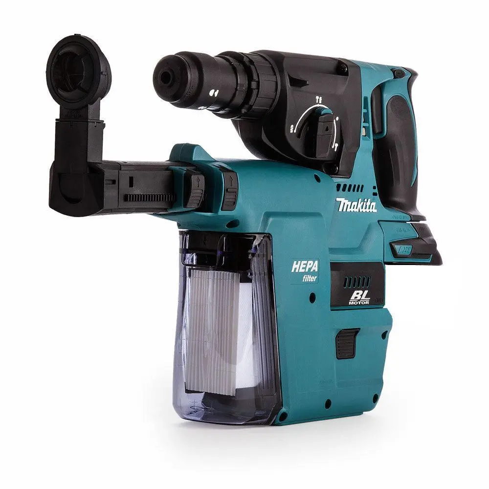 Makita Dhr243z 18V Lxt Brushless 24Mm Sds+ Rotary Hammer Drill With Case & Dust Extraction System 2
