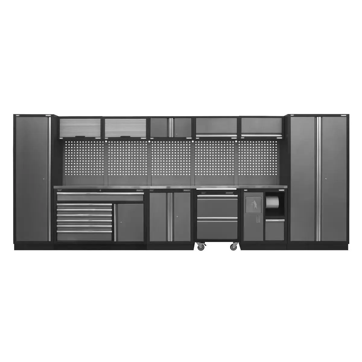 Sealey Apmsstack15ss Superline Pro 4.9M Storage System Stainless Worktop 1