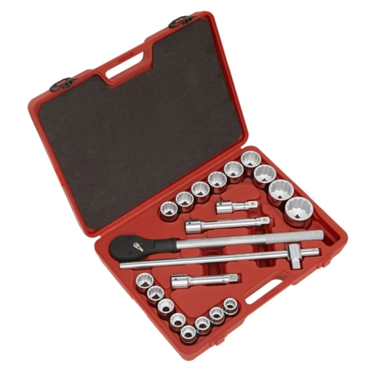 Sealey Ak2598 3/4"Sq Drive 12-Point Walldrive® Socket Set 22Pc 1