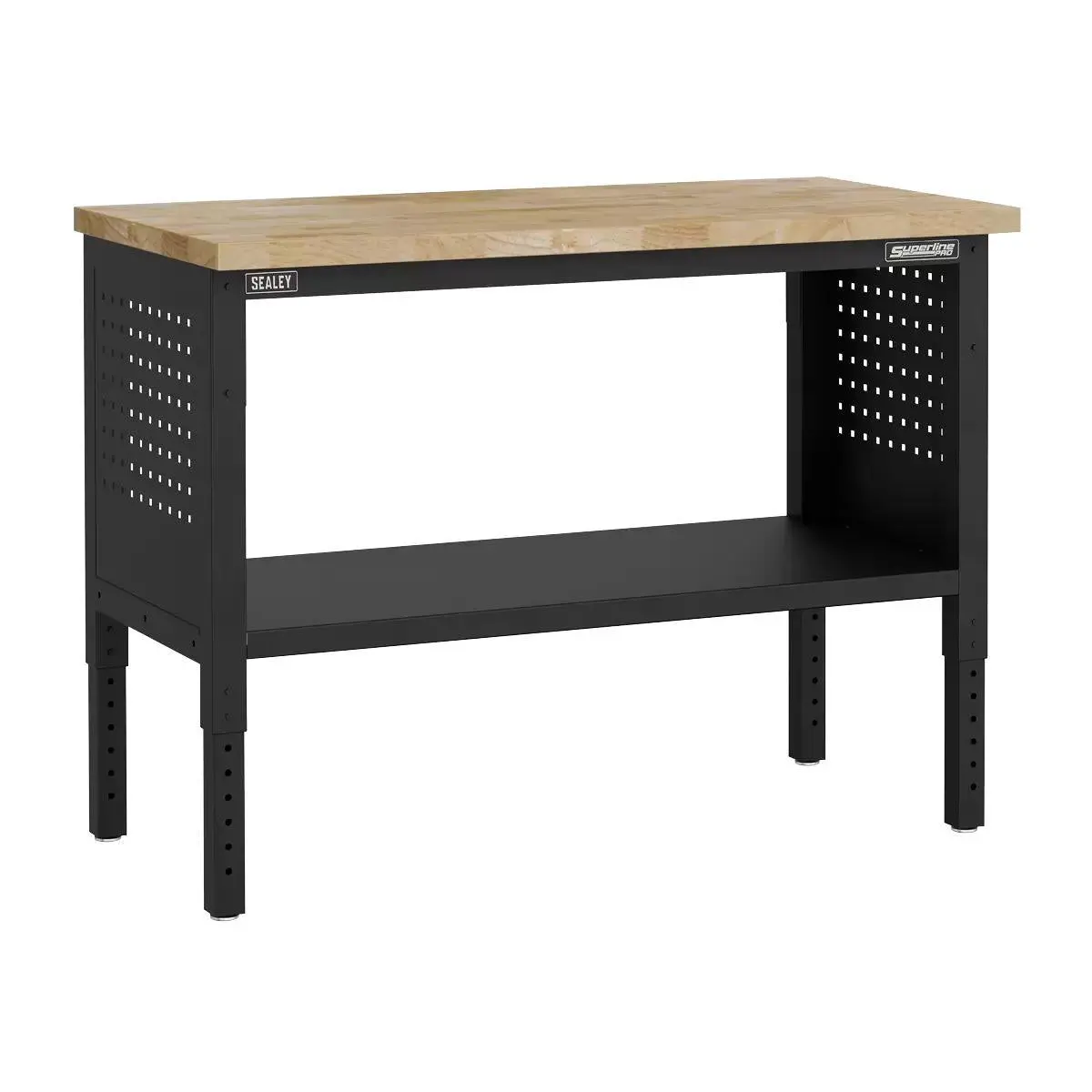 Sealey Apmwb50w Superline Pro Modular Adjustable Height Workbench With Wooden Worktop 1265Mm 1