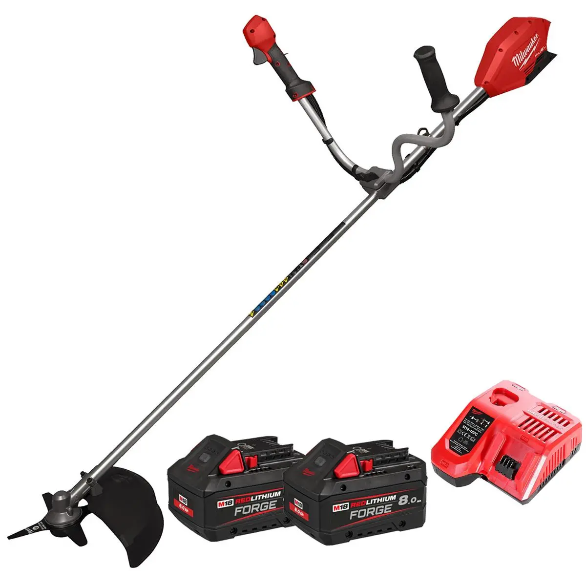 Milwaukee M18fbcu-802 18V Fuel Brushless Brush Cutter With 2 X 8.0Ah Battery & Charger 4933499212 1