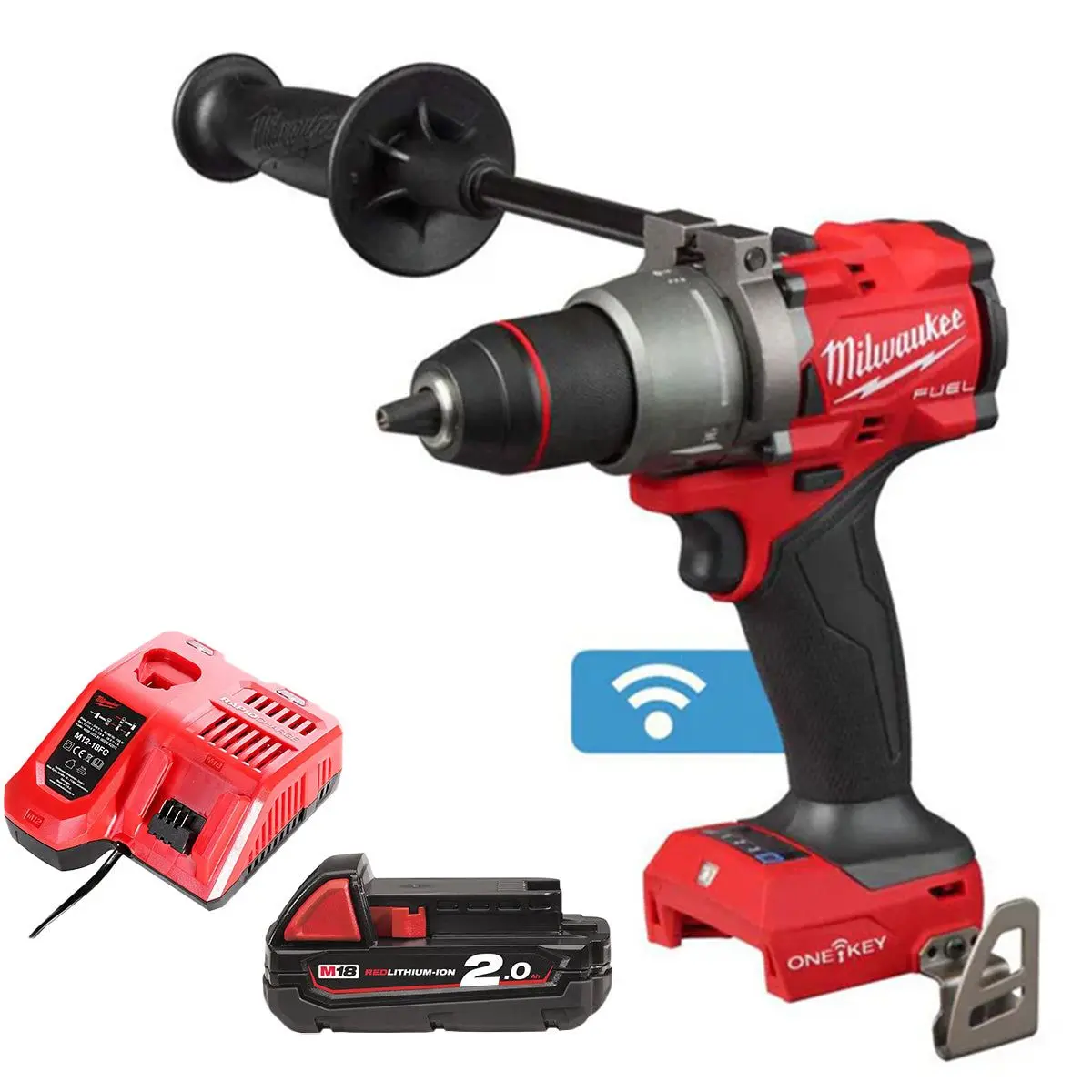 Milwaukee M18onepd3-0 18V Fuel One-Key Brushless Combi Drill With 1 X 2.0Ah Battery & Charger 1