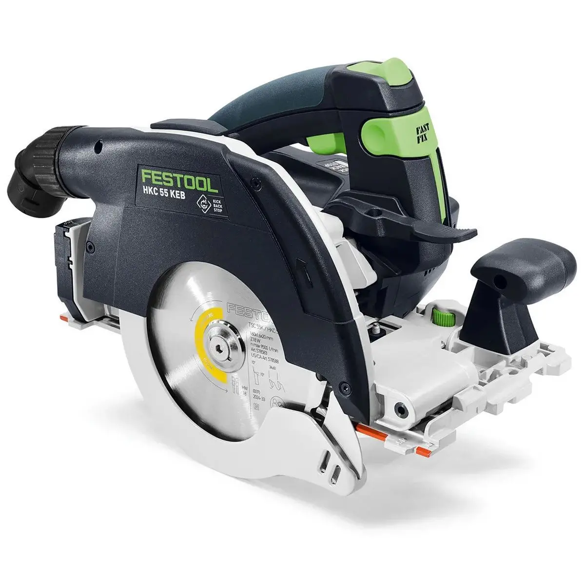Festool Hkc 55 Keb-Basic 18V Brushless Circular Saw With 1 X 5.0Ah Battery Charger & Case 2