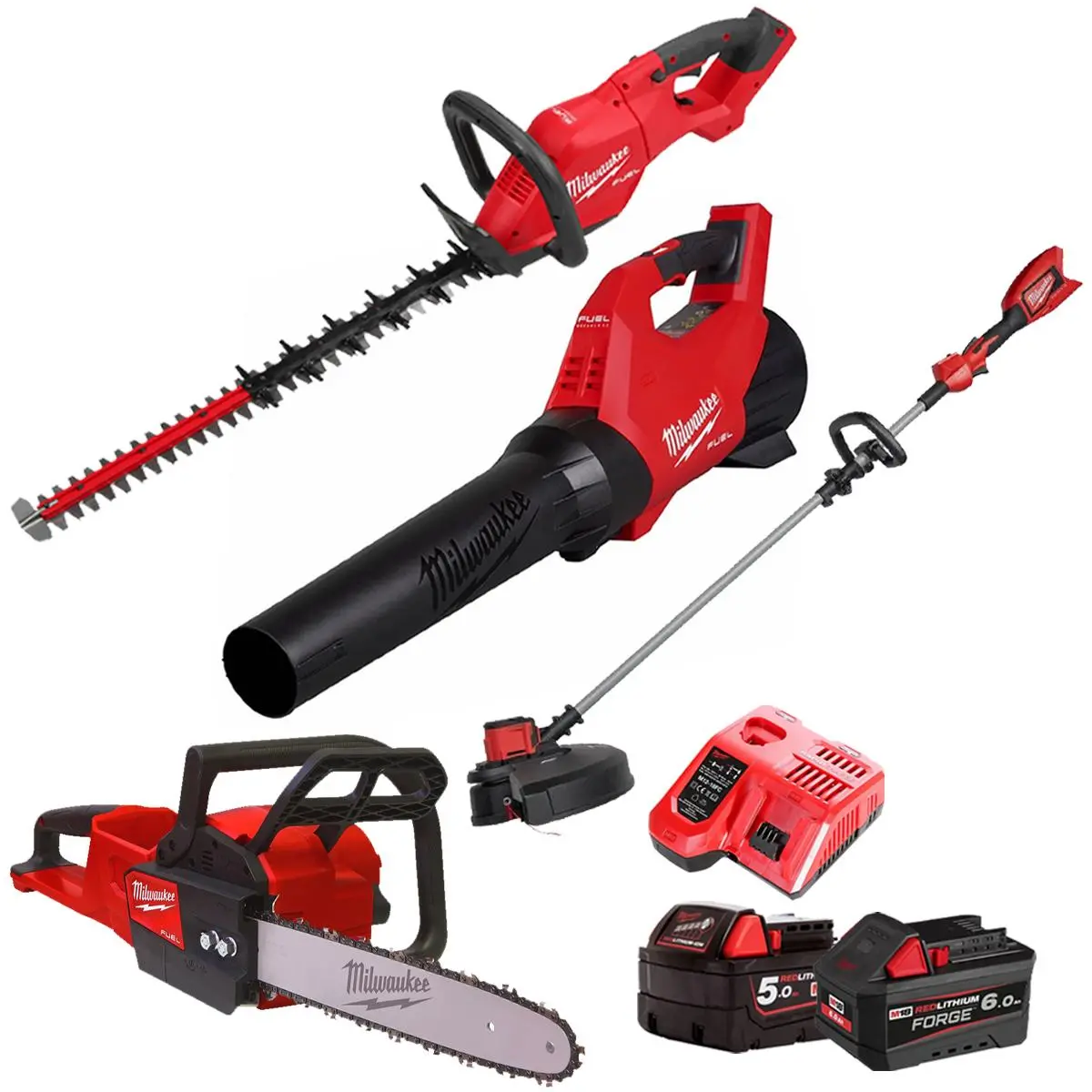 Milwaukee M18 18V 4 Piece Gardening Tool Kit With 2 X Batteries & Charger T4tkit-29510 1