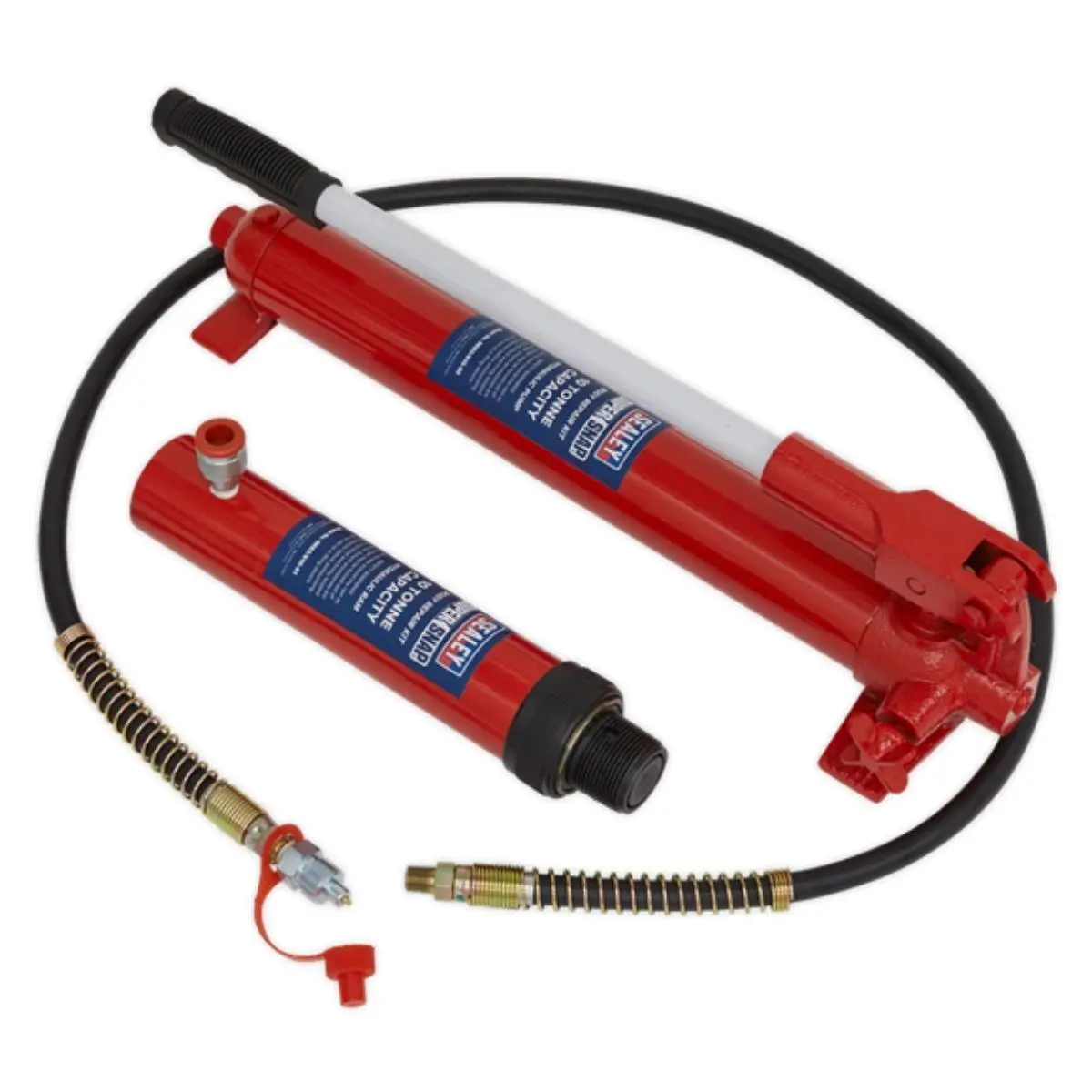 Sealey 610/45 Push Ram With Pump 10 Tonne & Hose Assembly 1