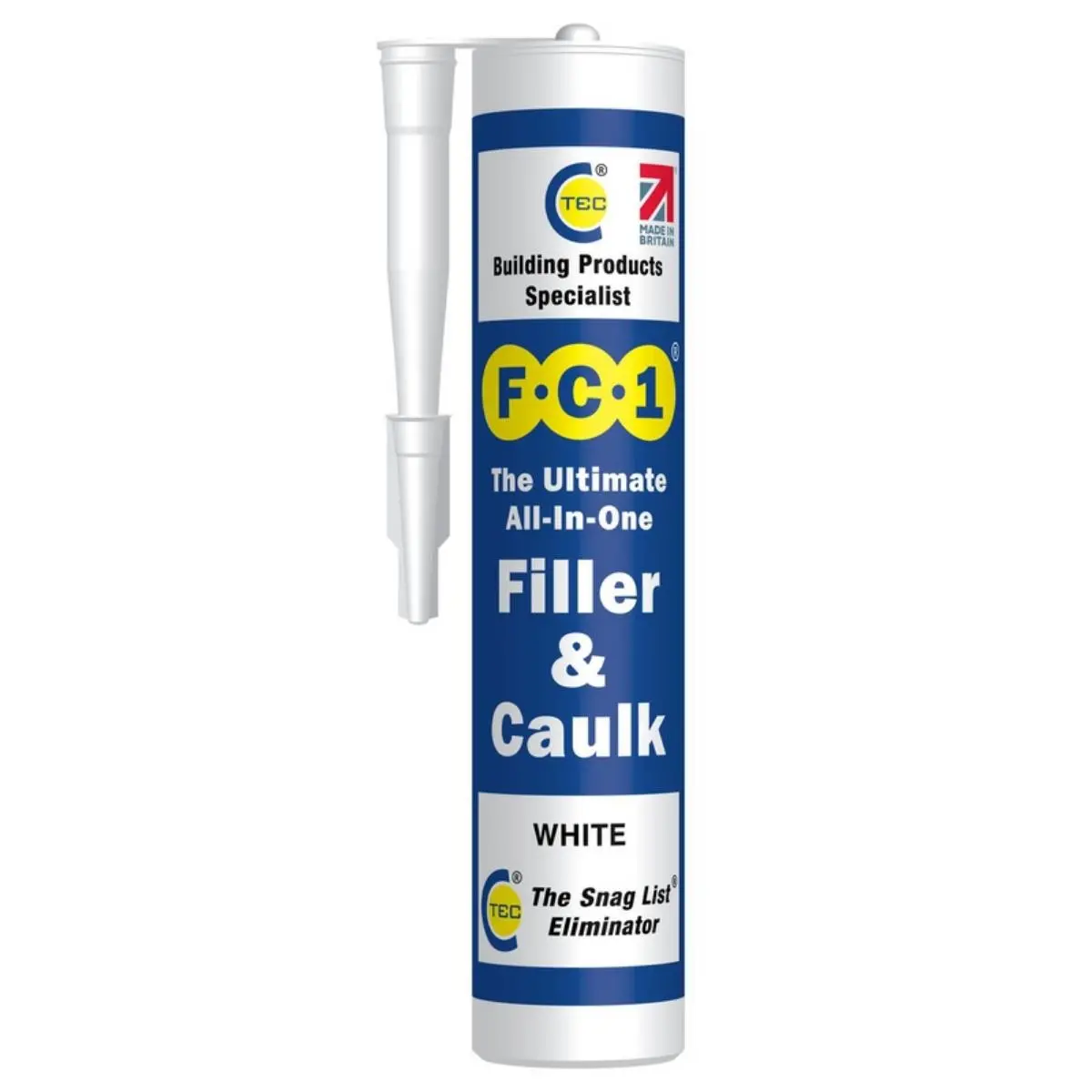 C-Tec Fc1 310Ml Ultimate All-In-One Filler & Caulk - White 1