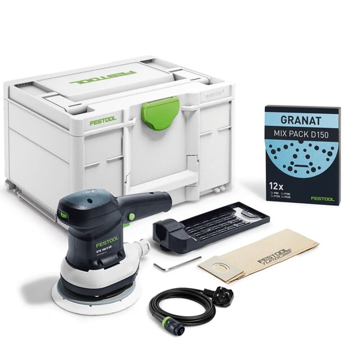 Festool Ets 150/3 Eq-Plus 150Mm Eccentric Sander 230V Gb With Systainer - 576073 1