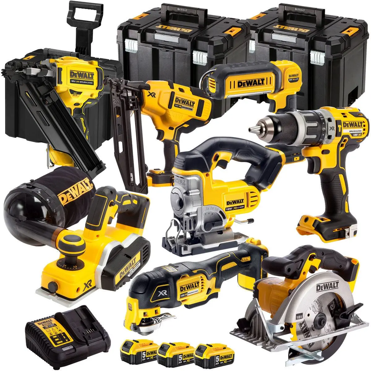 Dewalt Dck665p3t20 18V 8 Piece Power Tool Kit With 3 X 5.0Ah Batteries 1