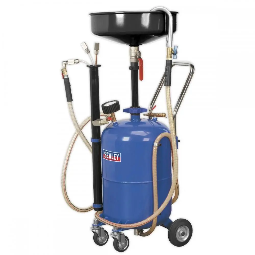 Sealey Ak456dx 35L Air Discharge Mobile Oil Drainer With Probes 1