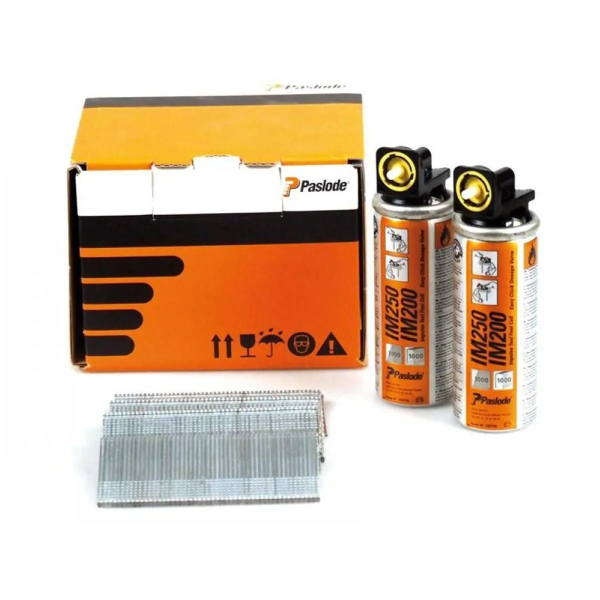 Paslode Im65 45Mm 16 Gauge 2000 Straight Electro Galvanised Brad Nails With 2 Fuel Cells 921590 1