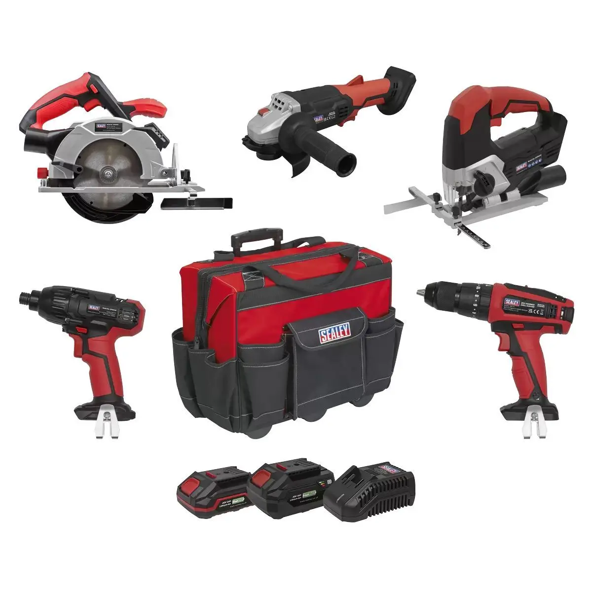 Sealey Cp20vcombo13 5X20v Cordless 5 Tool Combo Kit -2 Batteries 1