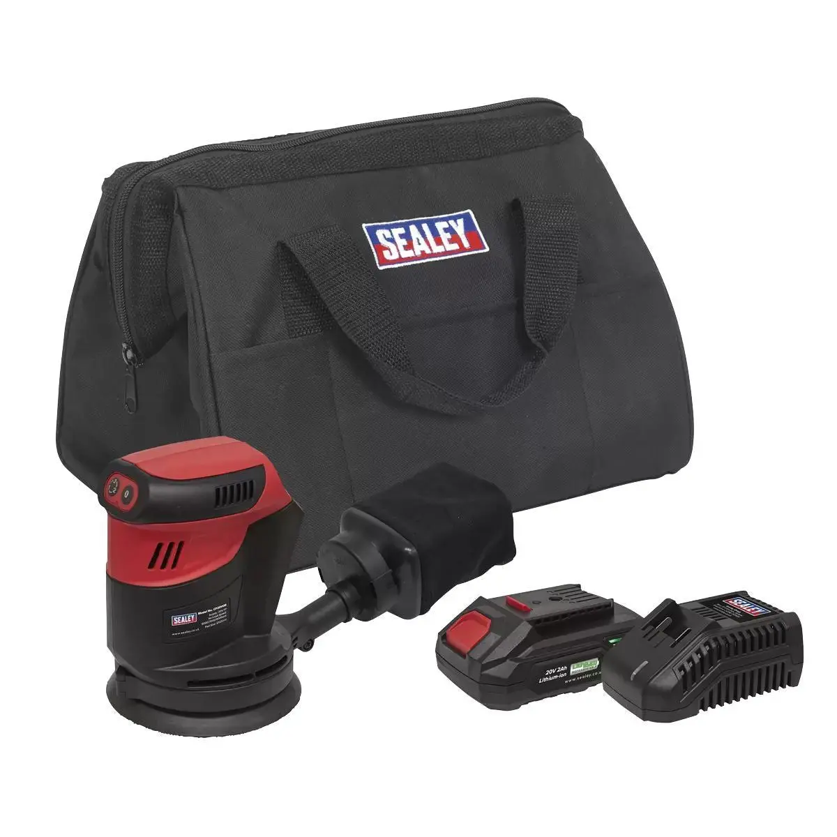 Sealey Cp20voskit1 20V Cordless 125Mm Orbital Palm Sander Kit With With Battery & Charger 1