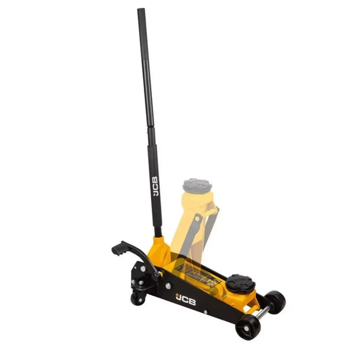 Jcb-T83502 3 Tonne Hydraulic Trolley Jack, Quick Lift Pedal 500Mm Max Height And Rubber Pad 1