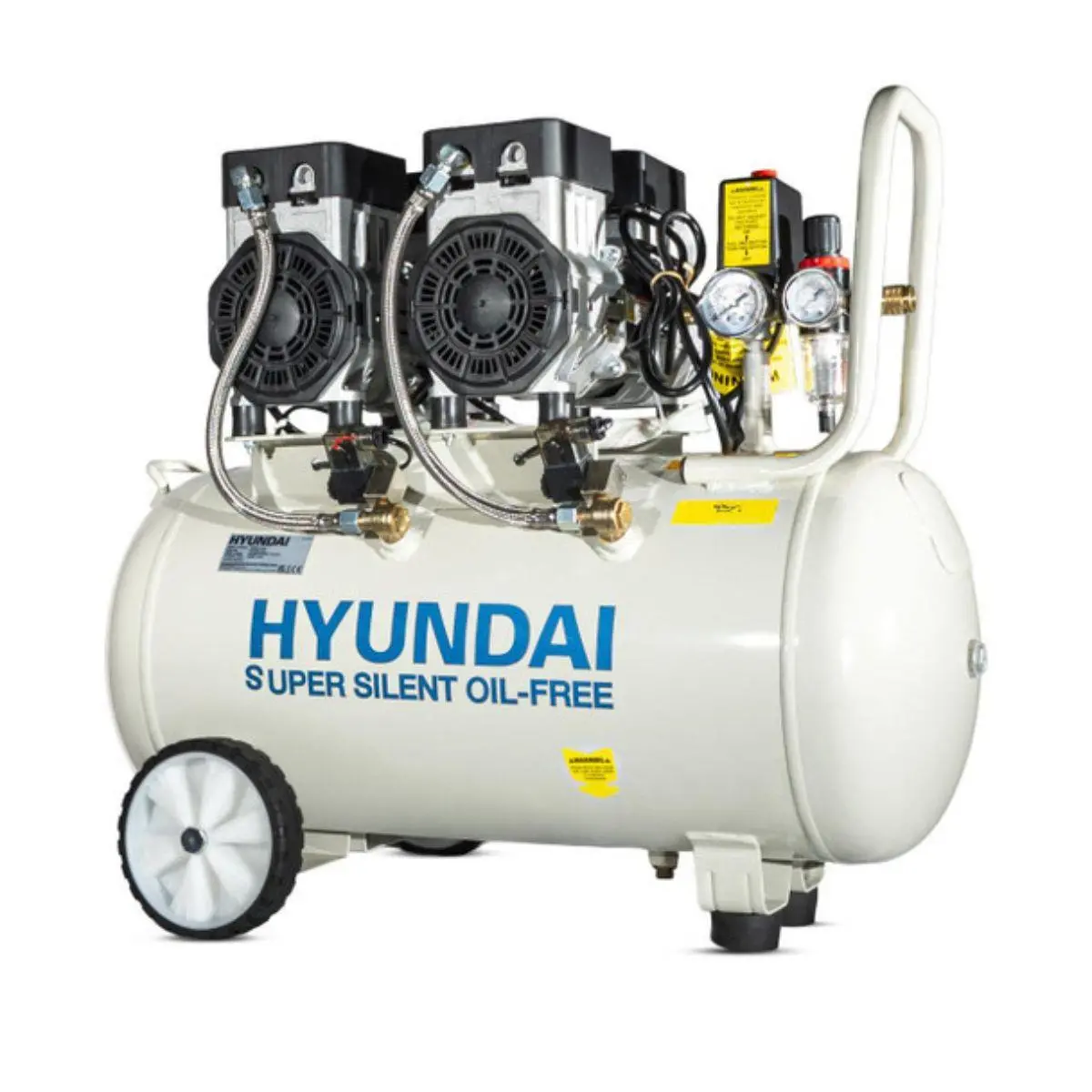 Hyundai Hy27550x 50L Oil Free Low Noise Portable Electric Air Compressor 118Psi 230V/1500W 1