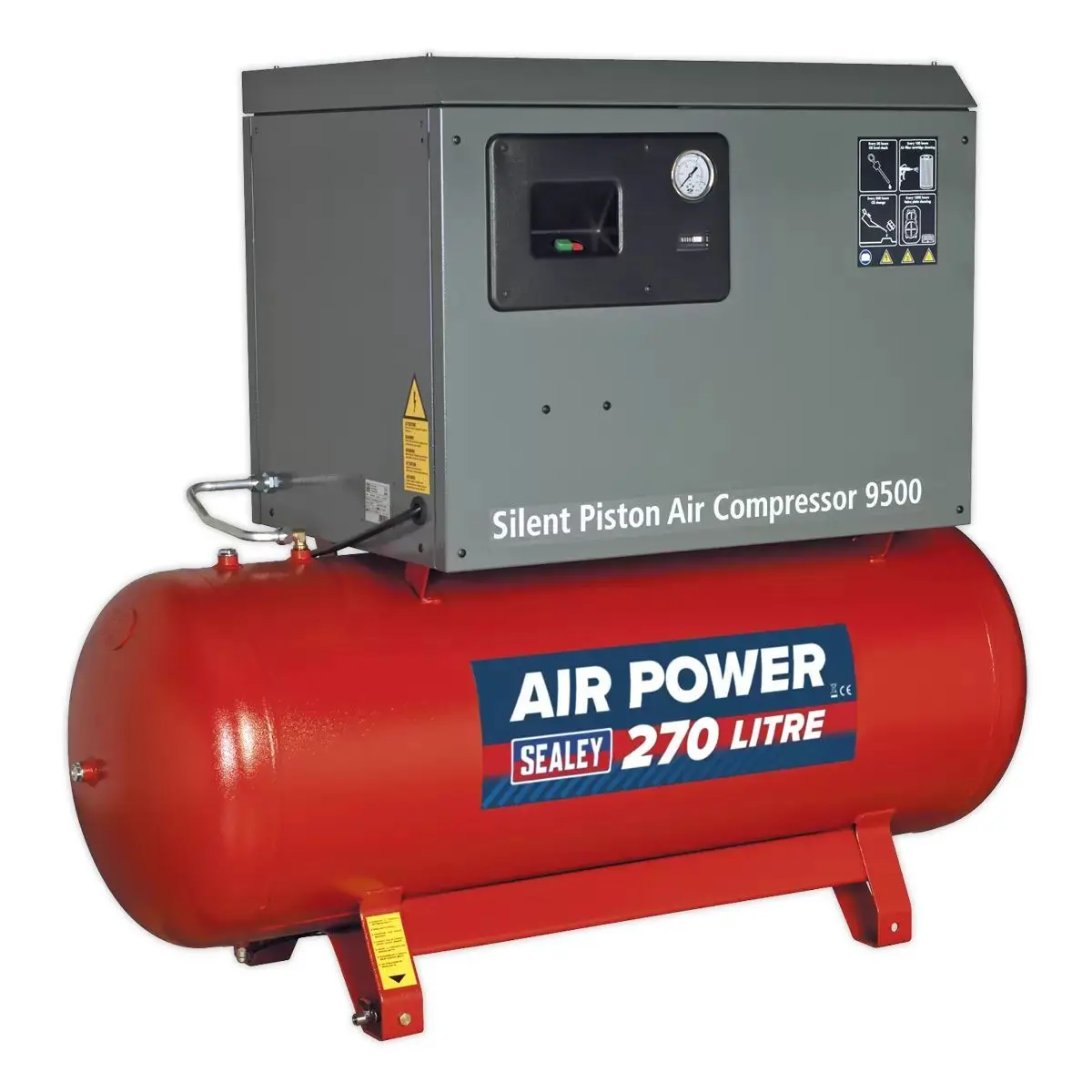Sealey Sac72775bln 270Ltr Belt Drive Compressor 415V/32A 1