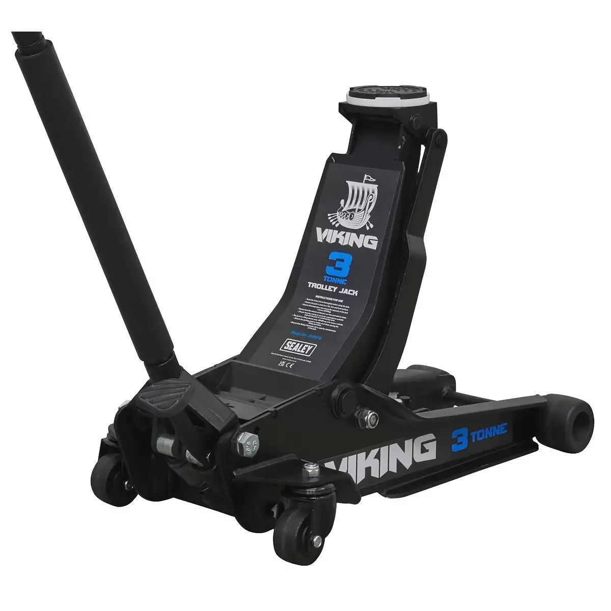 Sealey 3100Tb Viking 3 Tonne Low Entry Trolley Jack Rocket Lift Garage Workshop 1