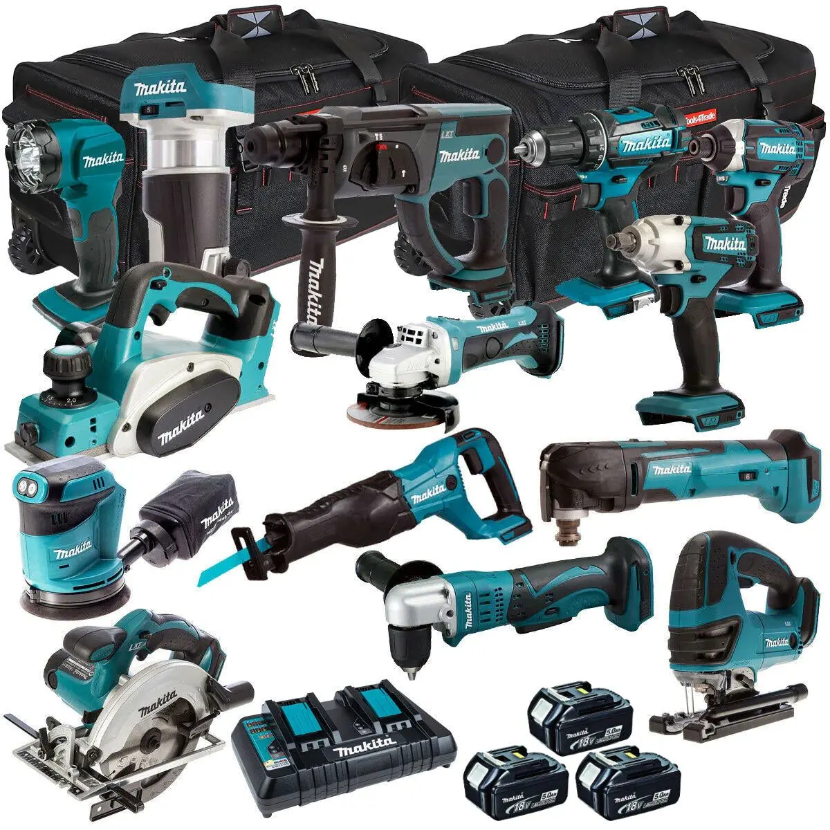 Makita 14 Piece Power Tool Kit 18V Lxt With 3 X 5.0Ah Battery & Charger T4tkit-253 1