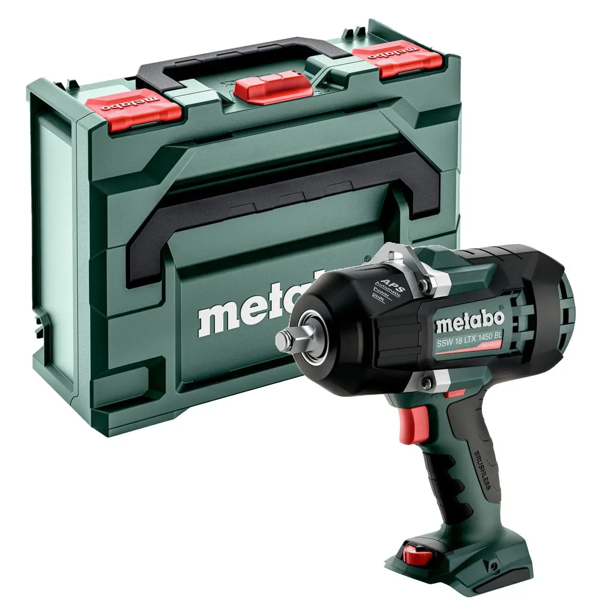 Metabo Ssw 18 Ltx 1450 Bl 18V Brushless High Torque 1/2" Impact Wrench Body Only & Metabox 602401840 1