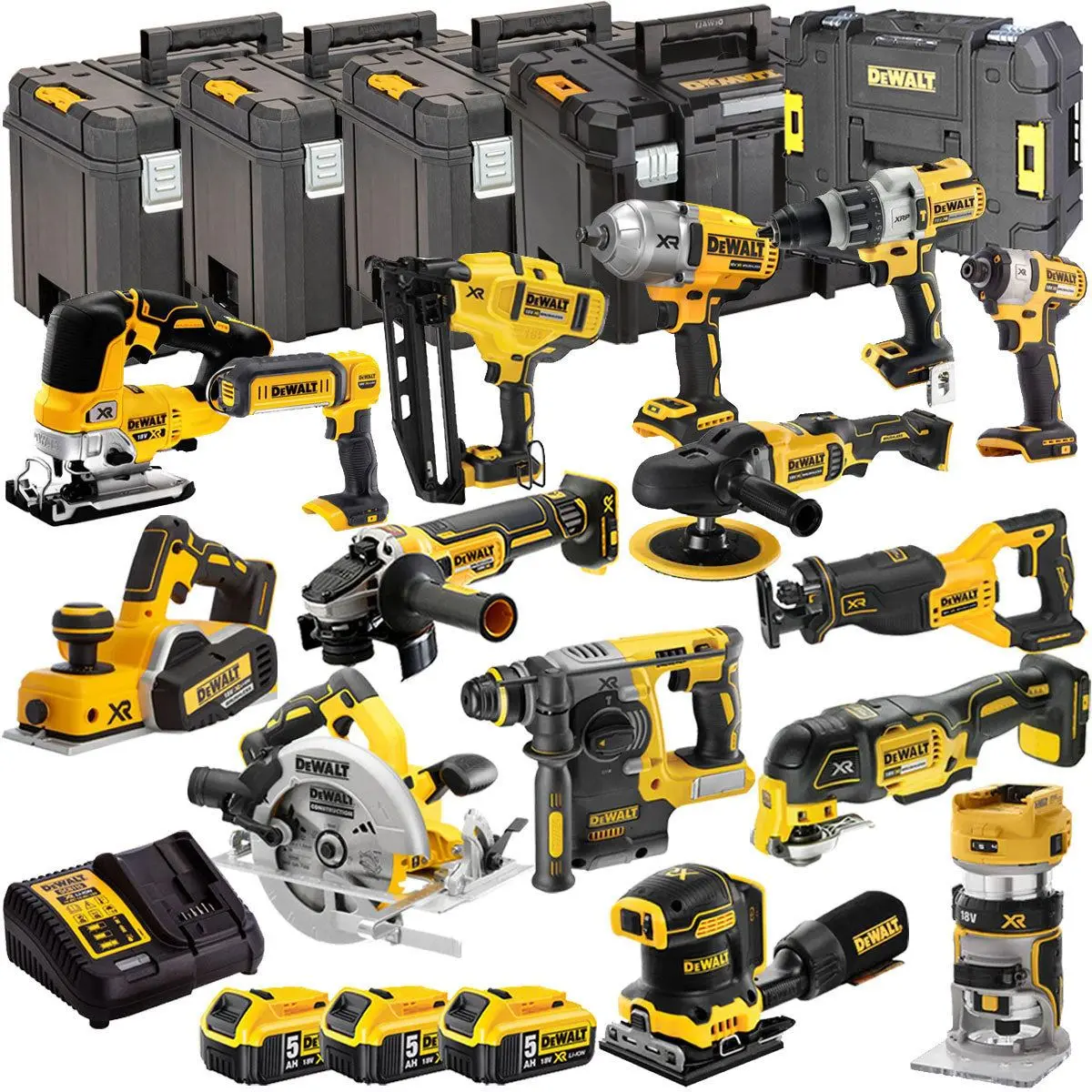 Dewalt 18V 15 Piece Power Tool Kit With 3 X 5.0Ah Batteries Dewkit25 1