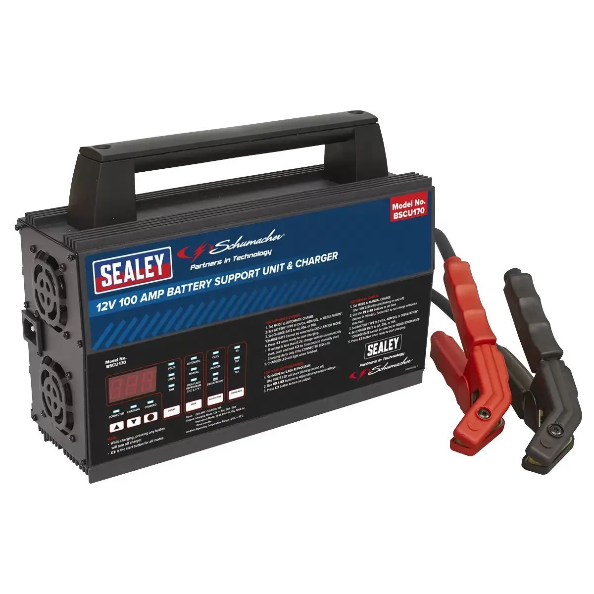 Sealey Bscu170 12V Schumacher Battery Support Unit Charger 1