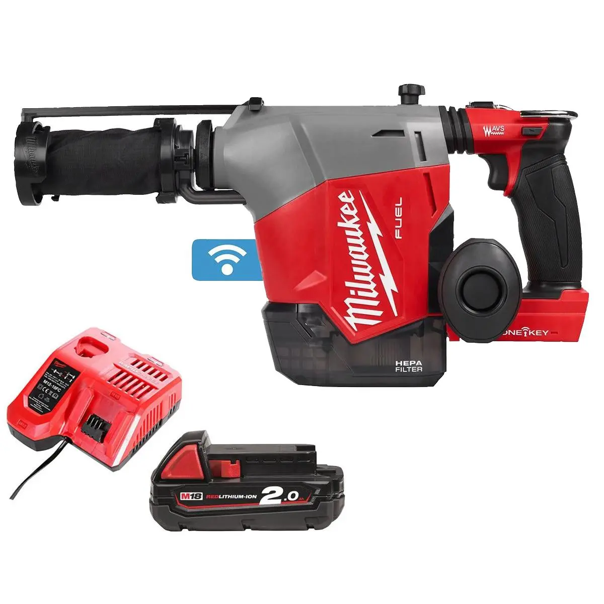 Milwaukee M18fhafoh16-0 18V Brushless Sds+ Hammer Drill With 1 X 2.0Ah Battery & Charger 1
