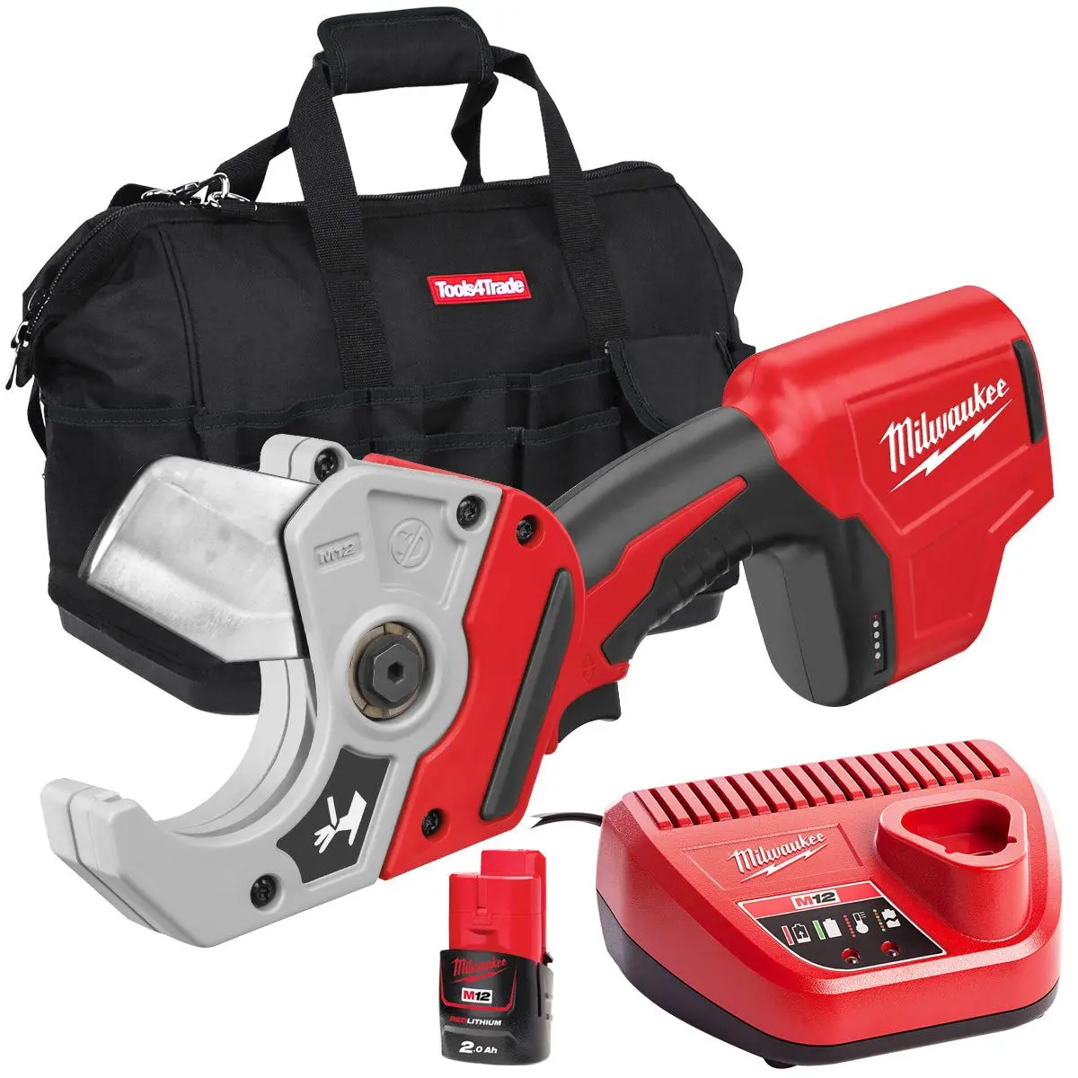 Milwaukee C12 Ppc-0 12V Pvc Pipe Cutter With 1 X 2.0Ah Battery Charger & Bag 1