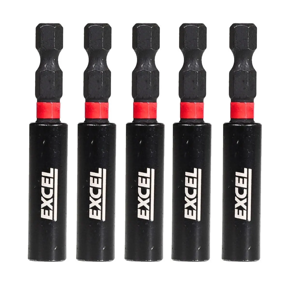 Excel 60Mm Magnetic Impact Bit Holder Pack Of 5 1