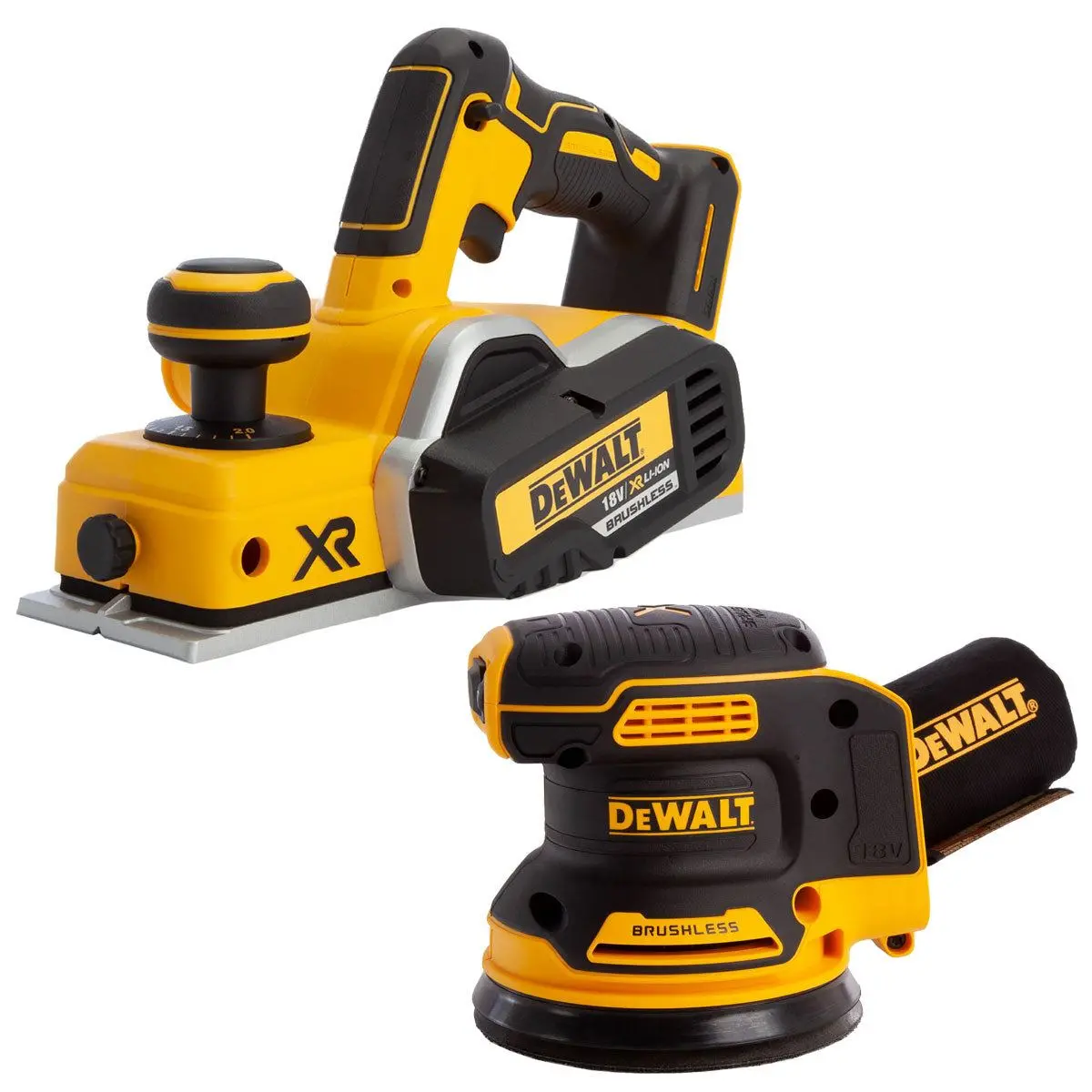 Dewalt Dcp580n 18V Xr Brushless Planer & Dcw210n Orbital Sander Body Only 1