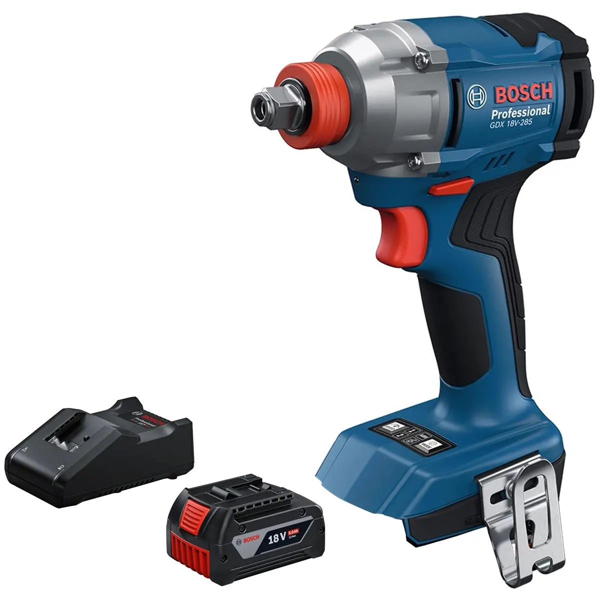Bosch Gdx 18V-285 18V Brushless Impact Driver/Wrench With 1 X 5.0Ah Battery & Charger 1