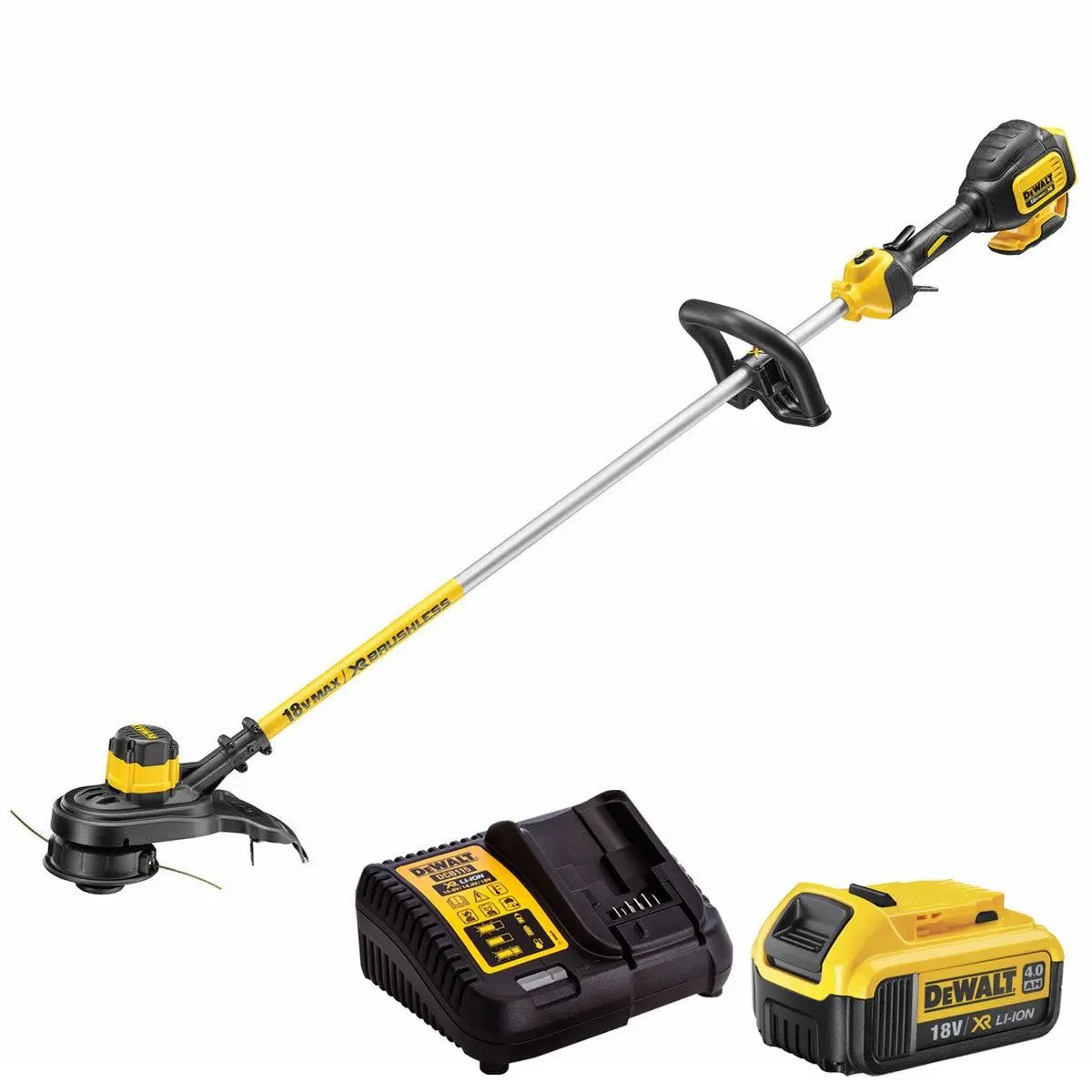 Dewalt Dcm561pbs 18V Xr Brushless String Trimmer With 1 X 4.0Ah Battery & Charger 1