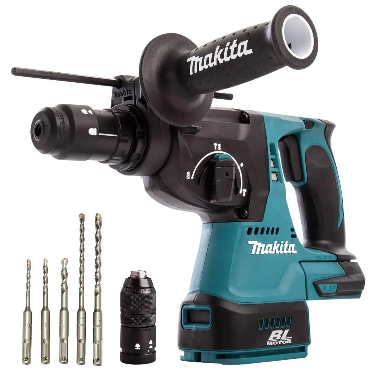 Makita Dhr243z 18V Brushless Sds+ Rotary Hammer Drill With Bit Set Of 5 Piece 1