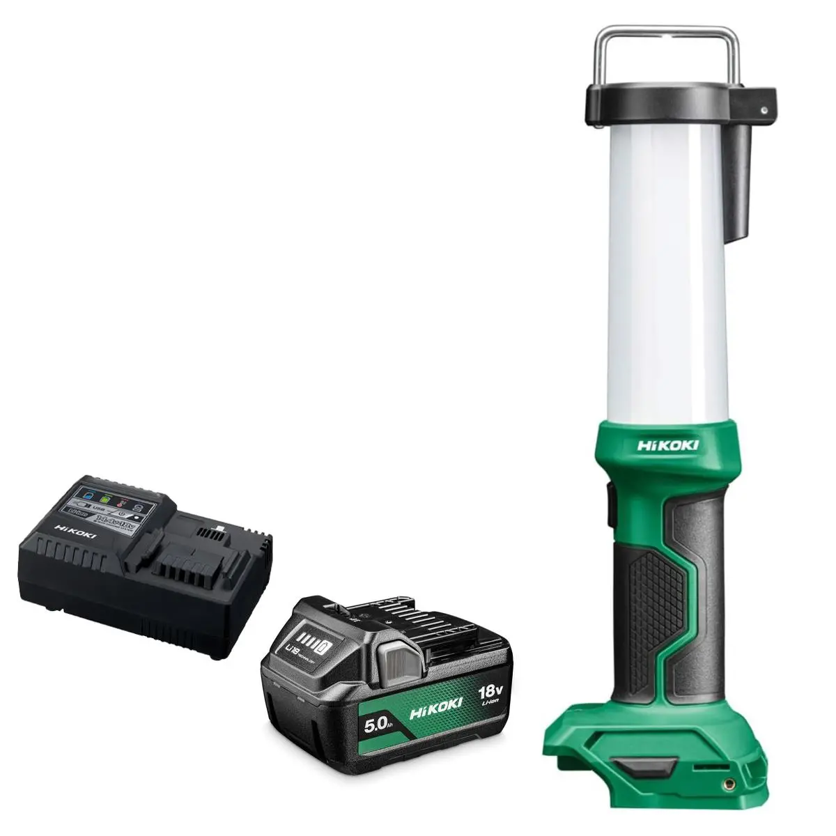 Hikoki Ub18dfw4z 18V Cordless Led Lamp With 1 X 5.0Ah Battery & Charger 1