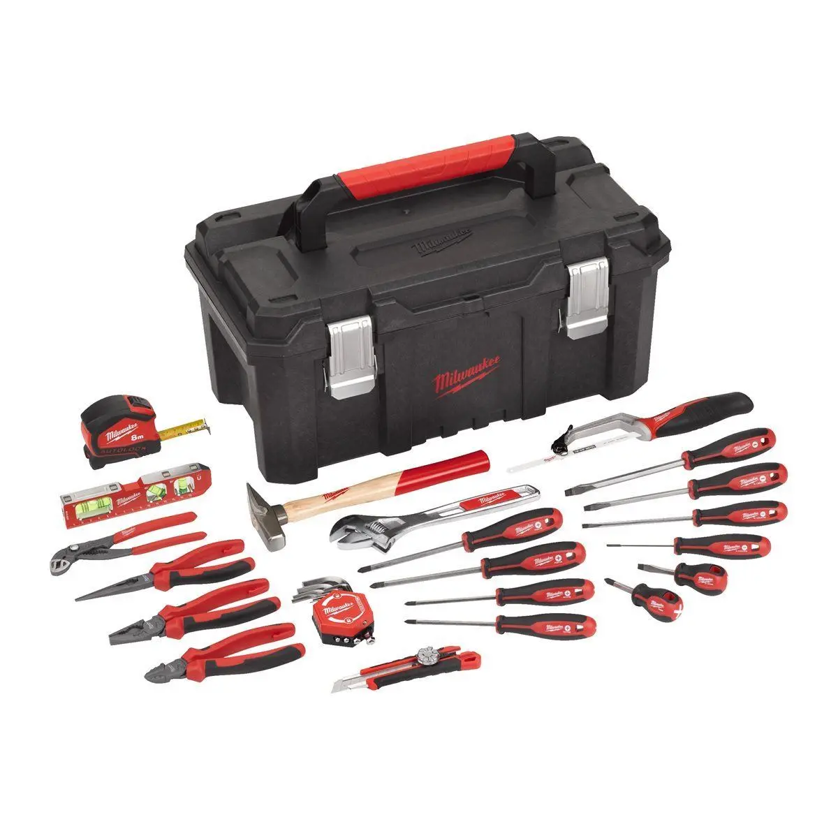 Milwaukee 30 Piece Hand Tools Starter Set In Tool Box 4932498392 1