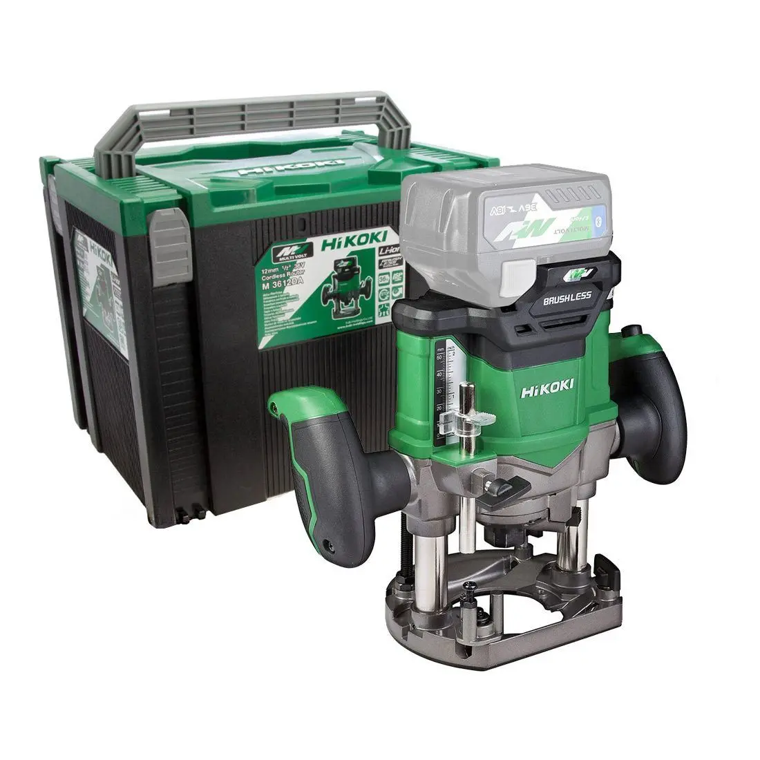 Hikoki M3612daj2z 36V Brushless 1/2" Plunge Router Body Only With Case 1