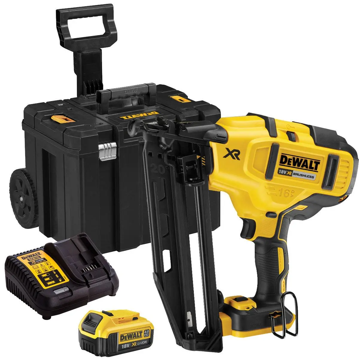 Dewalt Dcn660n 18V Brushless Second Fix Nailer With 1 X 4.0Ah Battery & Charger T4tkit-828 1