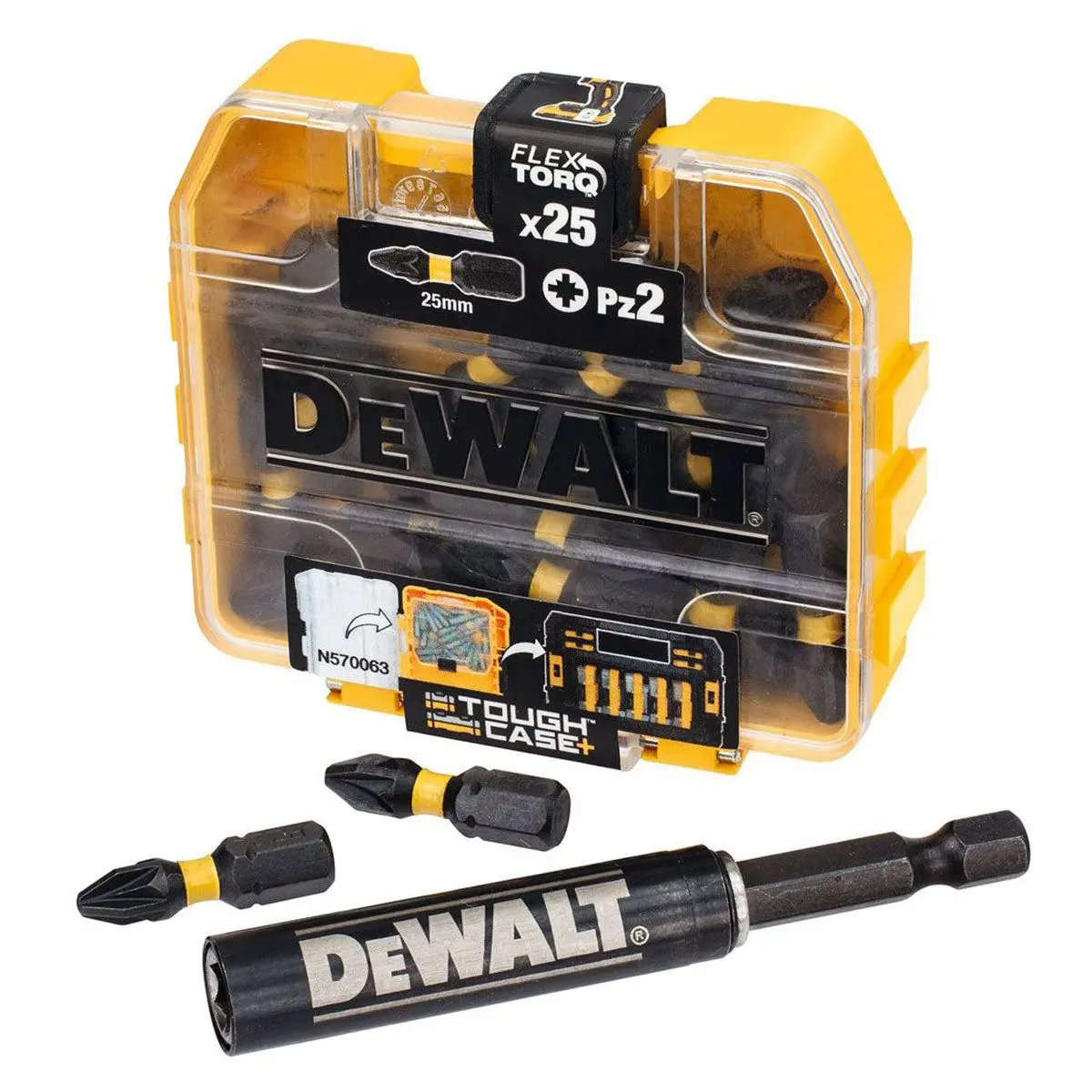 Dewalt 25Mm Pz2 Impact Screwdriver Bit Set 25 Pieces Dt70564t-Qz 1