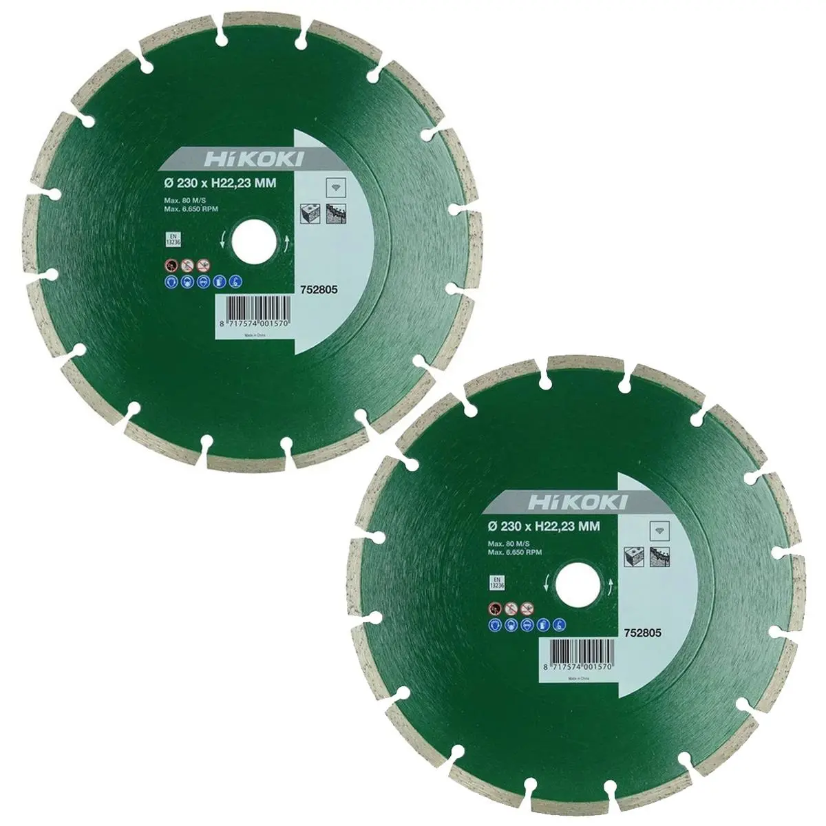 Hikoki 752805 230Mm Universal Diamond Saw Blade Pack Of 2 1