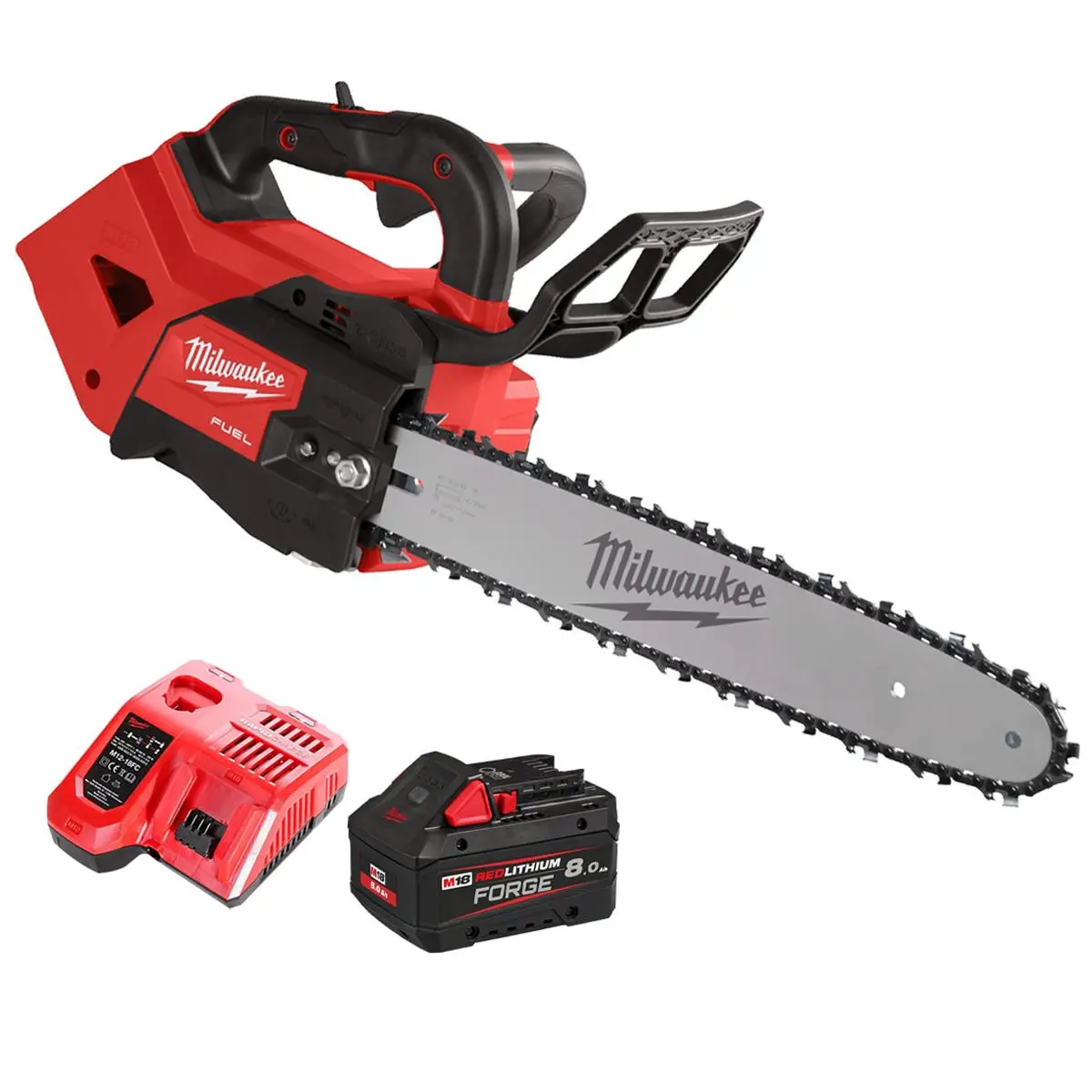 Milwaukee M18fthchs35-0 18V Fuel Brushless 35Cm Top Handle Chainsaw With 1 X 8.0Ah Battery & Charger 1