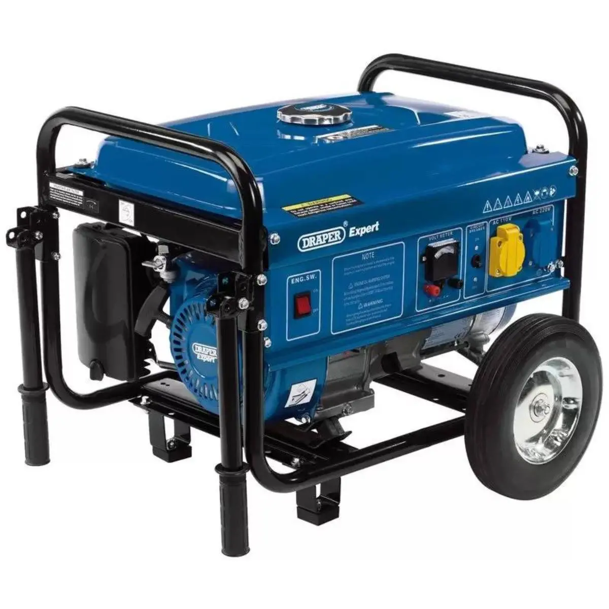 Draper Expert Pg28w Petrol Generator With Wheels 230V/2500W 87088 1