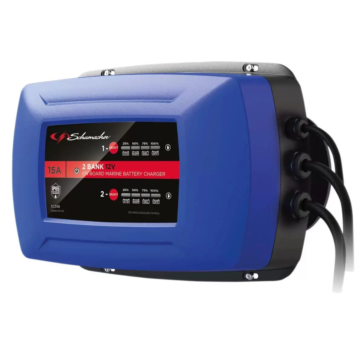 Schumacher Sc348 2 Bank 12V On Board Marine Battery Charger 15A 13102 1
