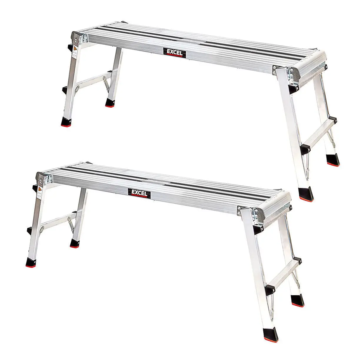 Excel Heavy Duty Aluminium Platform Work Bench Folding Hop Up 1190 X 306 Mm Pack Of 2 1