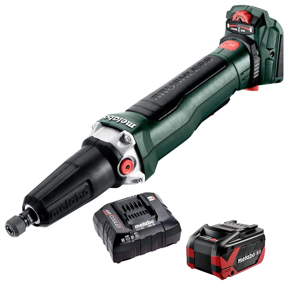 Metabo Gvpb 18 Ltx Bl 11-28 18V Brushless Die Grinder With 1 X 8.0Ah Battery & Charger 1