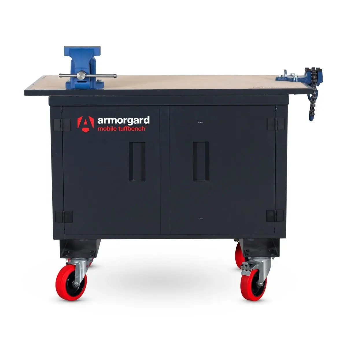 Armorgard Mbh12-Vf Tuffbench Multi-Purpose Work Surface With Fitted Vices 1290Mm X 805Mm X 1080Mm 1