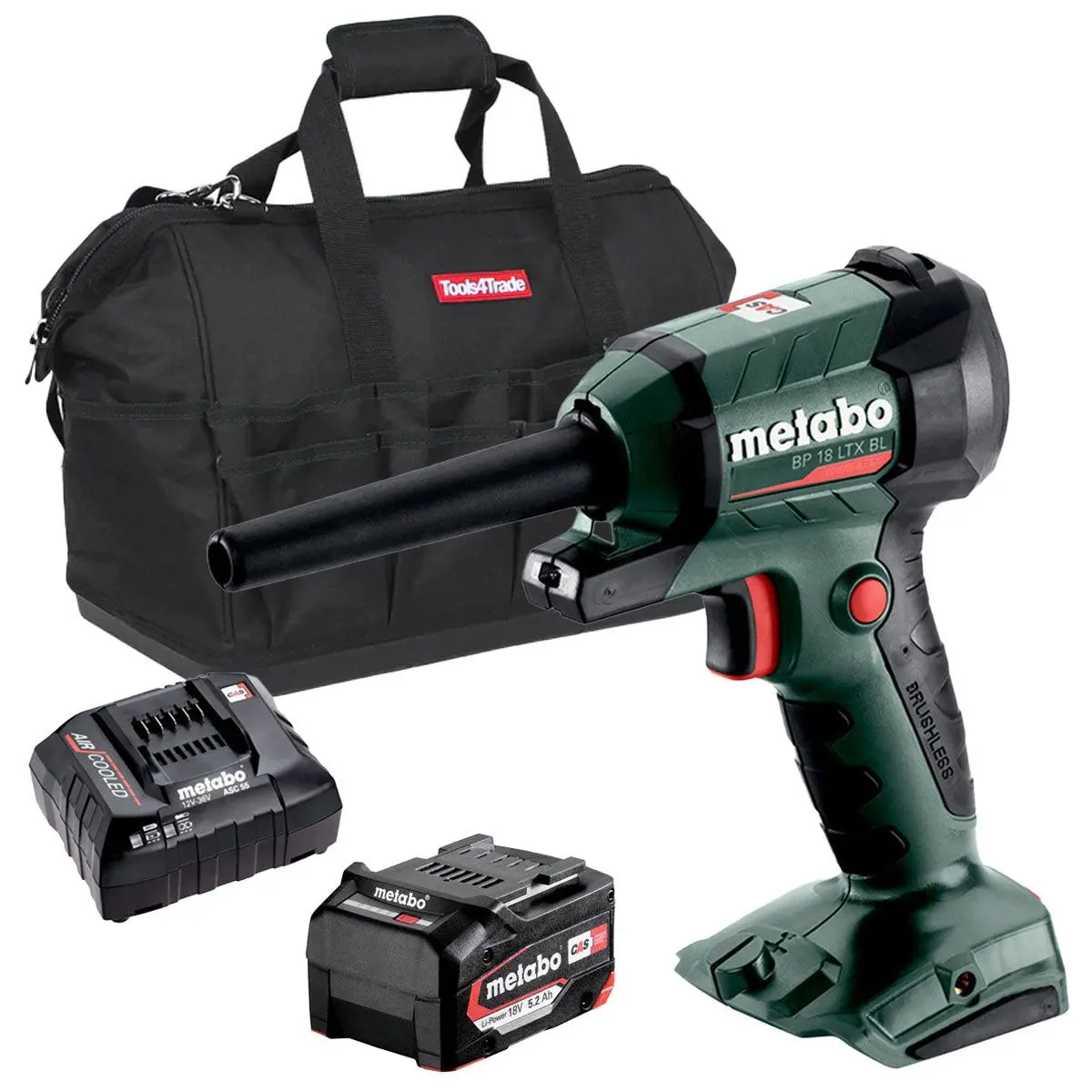 Metabo Bp 18 Ltx Bl 18V Brushless Blower With 1 X 5.2Ah Battery Charger & Bag 1